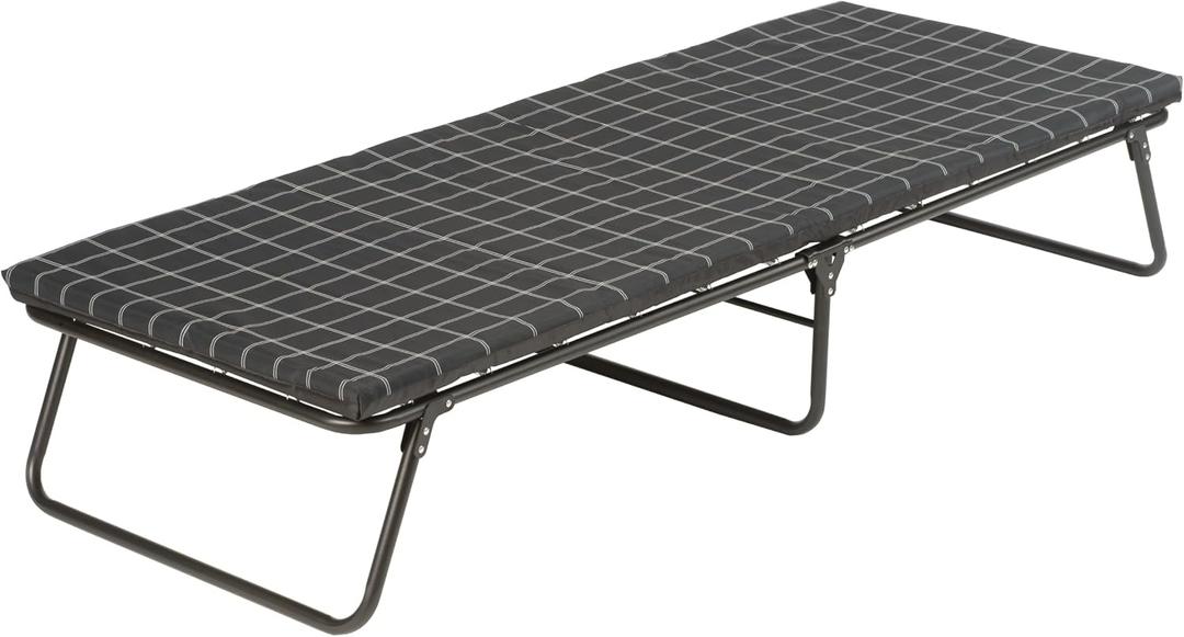 Coleman Comfort Smart with Mattress Pad, Folding Steel Camp Bed with Plush Pad for Comfortable Sleeping, Great for Camping,  Size Cot Item Weight 8.9 kg Style Deluxe (Big & Tall)
