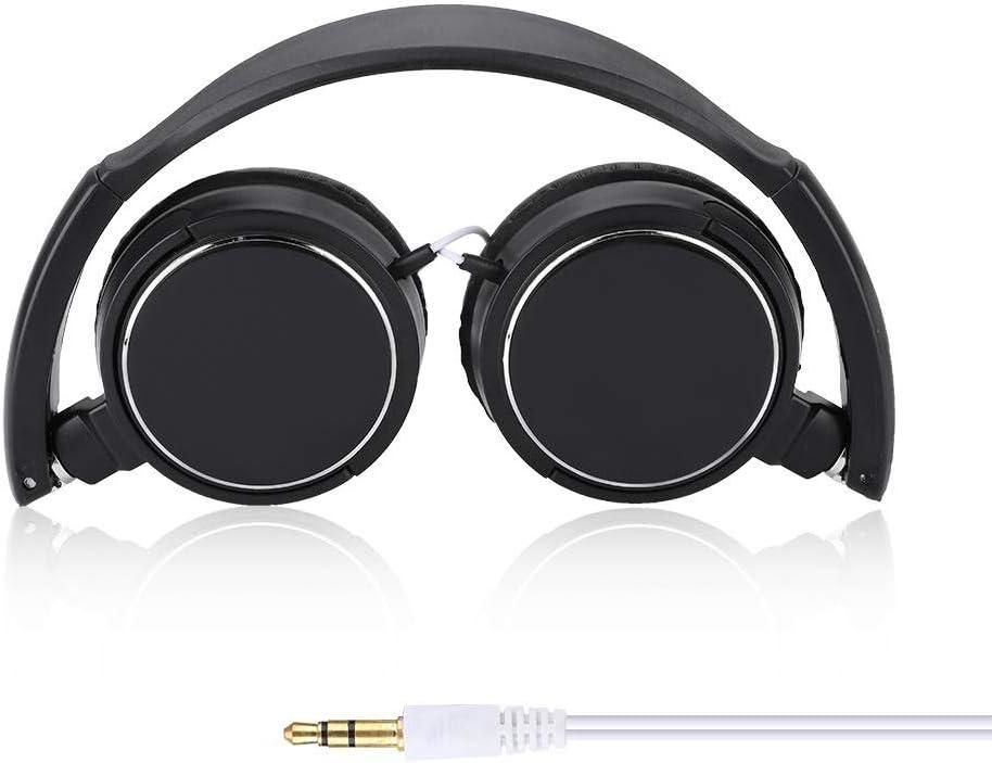 Foldable Head Mounted Headphone Mini Wired Headset Hands Compact Stereo HiFi Music Headset Support Rotatable Ear Cup Adjustable Headband Support TF Card