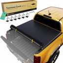 YHTAUTO Soft Roll Up Truck Bed Tonneau Cover | Auto Locking System | Compatible with 2004-2024 Ford F-150 & 2005-2008 Lincoln Mark LT Fleetside | Styleside 6.5 FT Bed (78") | All Weather Waterproof
