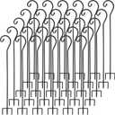 Yaocom 30 Pcs 48 Inch Outdoor Shepherds Hook Bulk Garden Hooks for Hanging Plants Lanterns Bird Feeders Solar Lights Hummingbird Feeder Stand Mason Jars Weddings Decor