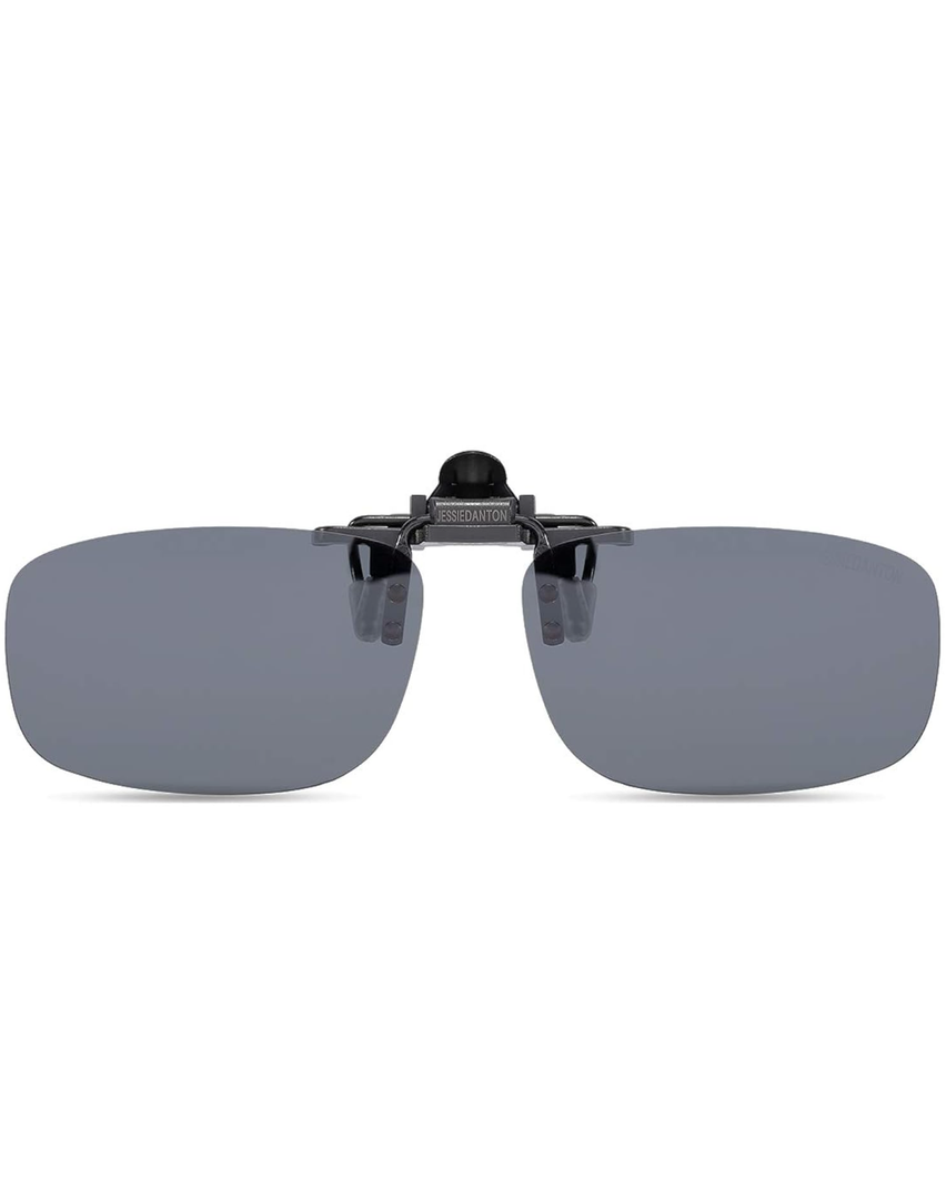 Polarized Clip-on Flip Up Metal Clip Rimless Sunglasses for Prescription Glasses