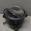 Oster 6-Cup Rice Cooker with Steamer Tray, Electric Rice Maker, Automatic Keep Warm, Nonstick Inner Pot, Black