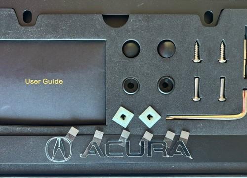 Honda Acura License Plate Frame - Matte Black Metal - 3D Letters - NEW JDM Style