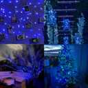 66Ft 200LED Fairy Lights Plug in, Waterproof String Lights Outdoor & Indoor 8 Modes with Timer, Christmas Light Bedroom Decor, Twinkle Light for Girl's Room Garden Christmas Decorations (Blue)