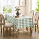 Checkered Tablecloth Rectangle Gingham Table Cloths Waterproof Wrinkle Free Buffalo Plaid Table Covers Washable for Dining, Parties & Outdoor Picnic(Sage Green,60"120")