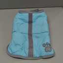 Queenmore Winter Coat, Fleece Puffer Down Vest, Cold Weather Pet Jacket, Waterproof Reflective Reversible Sweater Clothes for Small, Medium and Large Dogs (Light Blue, S)