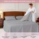 MyGiza Sheets 4 Pcs Full Sheet Set, 100% Certified Giza Egyptian Cotton, Soft & Luxury Sheets fits 15 Inches Deep Mattress, Light Grey