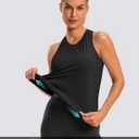 G Gradual Women's Workout Tank Tops Racerback Athletic Yoga Tops Loose Fit Sleeveless Running Gym Sports Shirts for Women (Black, M)