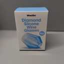 Wine2Go Diamond Silicone Wine Glasses 9oz, Blue, Pack Of 2