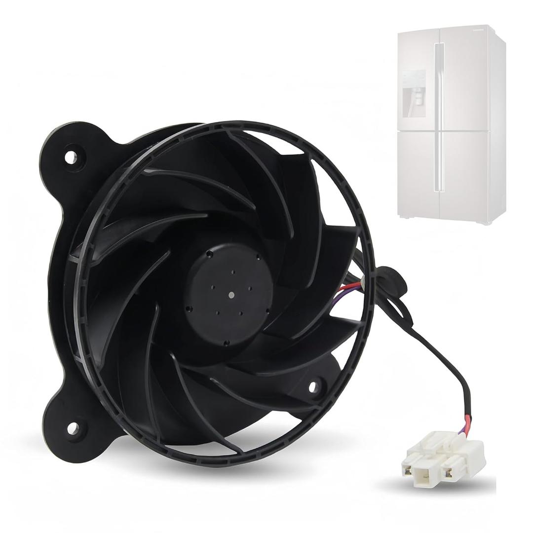 Replace New Upgraded 12035GE-12M-YT Refrigerator Cooling Fan Motor, Fit for Samsung Haier Midea Meiling Refrigerator, 3-Wire Variable Frequency Refrigerator Evaporator Fan, DC 12V 0.26A 100x100mm