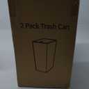 Bathroom Trash Can with Lid, 2 Pack 4 Gallons/15 Liters Garbage Can with Pop-Up Lid, Small Plastic Trash Can, Slim Trash Bin Waste Basket for Bathroom, Bedroom, Office, Living Room(Black) (2 Pack 4 Gallons/15 Liters Black)