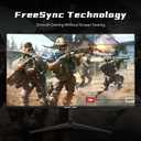 Great voell 24 Inch 200Hz Curved Gaming Monitor, FHD 1080P, 1ms FreeSync