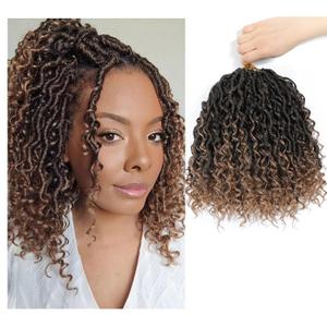 SamBraid Goddess Locs Crochet Hair 10 Inch, 8 Packs New Goddess Faux Locs Crochet Hair for Black Women, Boho Hippie Locs, River Hair with Curly Ends (10Inch, 8Packs, T27#)
