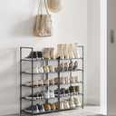 SONGMICS Shoe Rack, 10-Tier Shoe Shelf, Shoe Storage Organizer, 11 x 17.7 x 68 Inches, Metal Frame, Non-Woven Fabric Shelves, for Entryway, Bedroom, Gray ULSH010G01