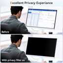 Mamol 21.5 Inch Computer Privacy Screen - Removable Anti Blue Light Glare Filter, Anti-Scratch Protective Film
