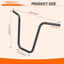 22mm 7/8 Mini Bike Handlebars 14" Ape Hangers Handlebar Kit Replacement for Coleman CT200U CT200U-EX BT200X Axis M200 CT100U Baja DB30 Motovox MBX10 MBX11 Mega Moto MMB80 Minibike Parts