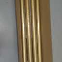 Gold Curtain Rods, Room Darkening Rod for Windows 48 to 90 Inches(4-7.5Ft), Wrap Around Curtain Rods, Heavy Duty Blackout Drapery, Modern Decorative Window Treatment Rod, Gold