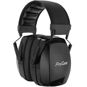 ProCase Noise Cancelling Ear Muffs SNR 33dB, Ear Hearing Protection Headphones for Adults, Sound Proof Ear Defenders for Work, Mowing, Shooters Shooting Gun Range, Construction -Black