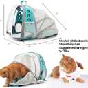 Lollimeow Cat Carrier Backpack, Expandable Bubble Pet Carrier for Cats and Small Dogs, Airline Approved Travel Backpack for Hiking, Walking & Outdoor Adventures - Supports up to 14 lbs