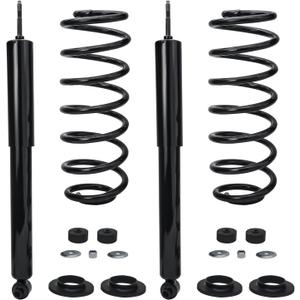 Detroit Axle - Rear Struts for 2003-2011 Ford Crown Victoria Lincoln Town Car Grand Marquis Complete 2 Struts with Coil Spring 2004 2005 2006 2007 2008 2009 2010 Replacement Ready Struts Assembly