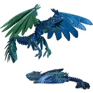 3D Printed Dragon, Feathered Wyvern Dragon with Wings Articulated Dragons, Fidget Dragons 3D Printed Toys Desktop Pet 3D Printing Animals Toy