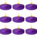 Purple Floating Candles 3 Inch 12 Pack  Paraffin Wax Floating Candle for Weddings, Parties, Worship, Spa & Memorial Dcor  Clean Burning & Long Lasting