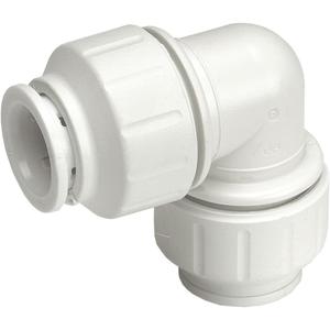 John Guest Speedfit 1 Inch CTS 90 Degree Union Elbow, Push to Connect Plastic Plumbing Fitting, White, PEI0336
