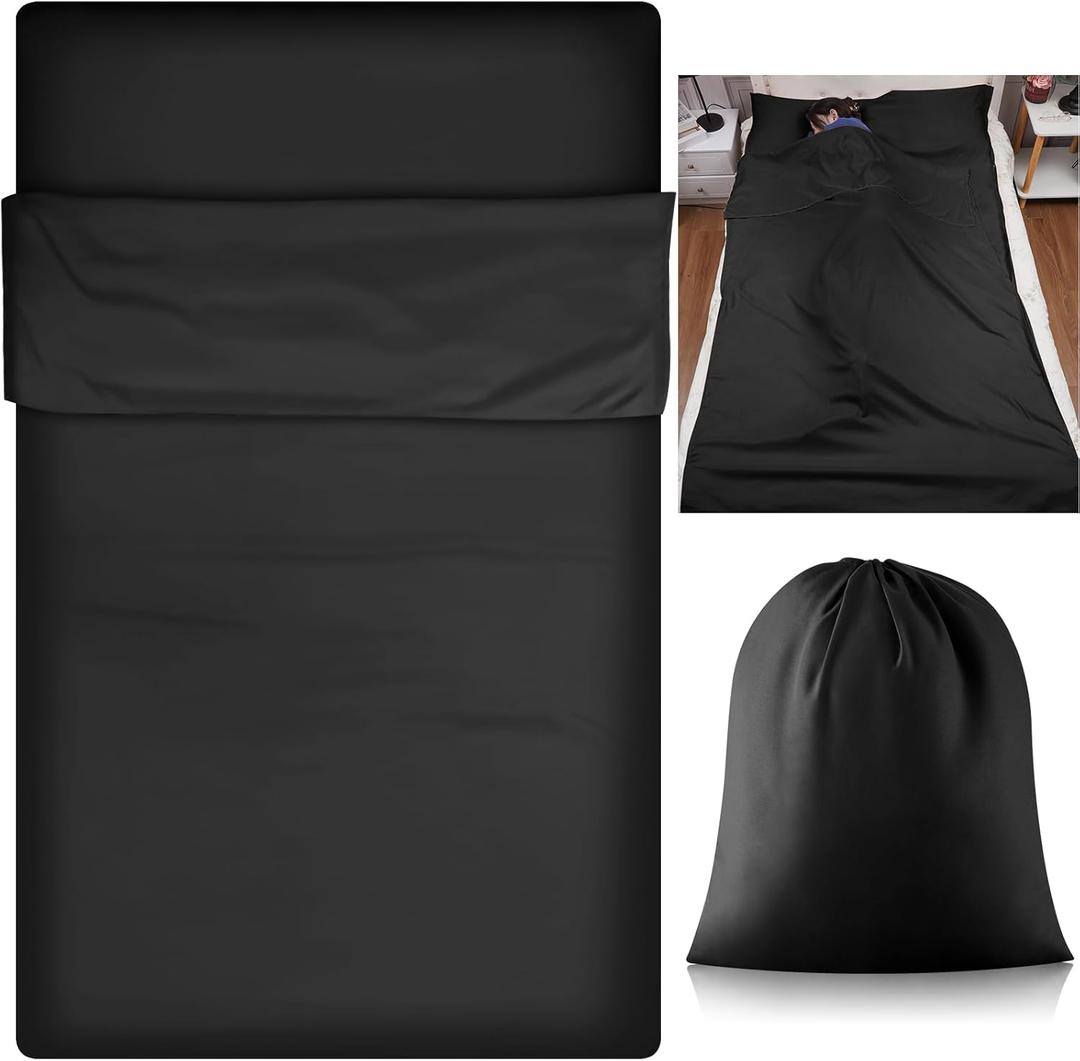 Irenare Self Tan Sleep Sack Reusable Body Self Tanners Lightweight Breathable Tanning Sleeping Sac for Bed Travel Sleeping Bag (Black)