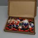 Aoriher 12 Pcs Christmas Nutcracker Ornament Small Wooden Soldier Hanging Decorations Nutcracker Figure Ornament for Christmas Tree Figure Decoration Gift