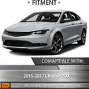 Headlights Assembly Compatible with 2015-2017 Chrysler 200,Headlamp w/LED DRL Chrome Trim 8 pins Driver Side Replacement CH2502293 68284782AA