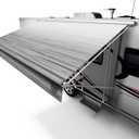 RV Awning Fabric Replacement 14ft  RV Canopy Replacement, 19.5oz Heavy-Duty Heat-Sealed Vinyl, UV-Resistant, Weatherproof, Sunproof, Fits Electric & Manual RV Awnings, Perfect for RVs (Gray Fade)