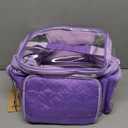 DEEGO Marker Organizer Case for 200+ Markers, Large Marker Storage Bag with Adjustable Dividers, 4 Pockets for Alcohol Markers, Pens, Art Supplies, Gifts for Artists Crafters, Purple