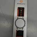 Bandletic Strong Magnetic Bands Compatible with Samsung Galaxy Watch 7/FE/6/5/4 Band 40mm 44mm/Galaxy Watch 5 Pro 45mm/Watch 6 4 Classic 42mm 46mm 43mm 47mm, 20mm Silicone Strap for Women,Black/Orange