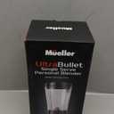 Mueller Personal Blender for Shakes and Smoothies with 15 Oz Travel Cup and Lid, Juices, Baby Food, Heavy-Duty Portable Blender & Food Processor, Grey