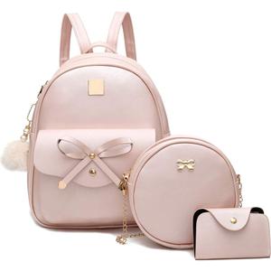 I IHAYNER Girls Bowknot 3-Pieces Fahsion Leather Backpack Backpack Purse for Women Rucksack for Ladies Shoulder Bag | Backpack Purse, Rucksack, for Ladies, Shoulder Bag, Backpack Purse, Rucksack