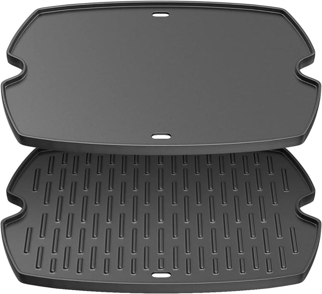Safbbcue 7583 21.5" Cast Iron Griddle for Weber Q2200 Q2000 Q2400 Q200 Q220 Q240 Series Gas Grill Griddle Plate fits Weber 53060001 54060001 54060301 567798 592001 Grill Replaces Grate 7645