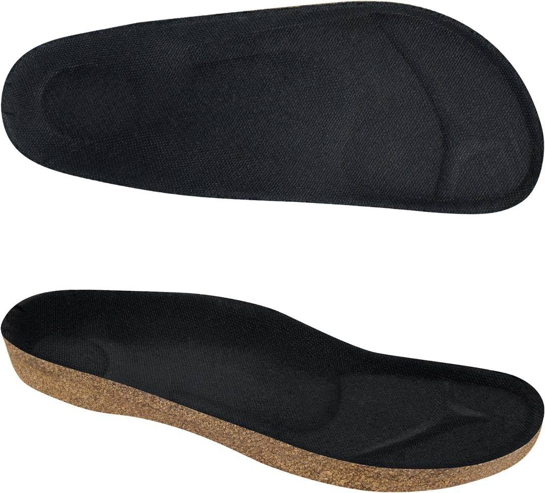 Endoto Cork Footbed for Birkenstock Super Birki Clog, Replacement Kork Insoles Inserts for Men & Women Sandals with Arch Support(US Size:W6/M4 / EU Size:37)