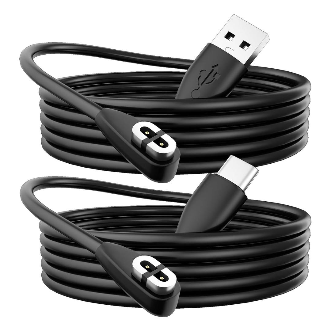 2 Pack Compatible with Shokz Charging Cable Magnetic Charger Cord Compatible for Aftershokz Aeropex AS800,Shokz OpenRun Pro,OpenRun,OpenRun Mini,USB Type-c to OpenComm Bone Conduction Headphones3.3ft