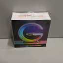 BKDRL Bluetooth Speaker Lamp with Wireless Charger, RGB Night Light, Alarm Clock, App Control - White