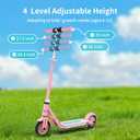 Electric Scooter for Kids Ages 6+, Bluetooth Music Speaker, 150w Hub Motor, Up to 10 mph, 60 mins Ride Time, Led Display, Colorful Lights, 4 Height Adjustable, Best Gift Ideas for Boys and Girls