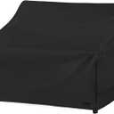 NettyPro Patio Sofa Cover Waterproof Heavy Duty Outdoor Couch Furniture 3 Seater Cover, 58" Wx 37" Dx 35" H, Black