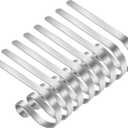 8 Pack Christmas Stocking Holders Mantel Stocking Hanger Christmas Decoration Supplies (Silver)