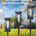 12 Pack Solar Pathway Lights Outdoor, Taller Bright Solar Path Lights Waterproof, Auto On/Off Solar Powered Garden Lights for Outside Landscape Path Yard Walkway Lawn Driveway Patio Lighting Decor