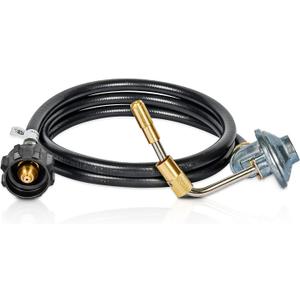 GasSaf 5 FT Propane Adapter Hose with Griddle Regulator, Griddle Gas Conversion Kit for Blackstone 17, 22 Tabletop Griddles and Blue Rhino Razor Griddle