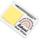 School Social Worker Gifts, Thank You Appreciation Gifts for School Social Worker Week Graduation Birthday Christmas Office Desk Self-Stick Note Pad Holders S2B7