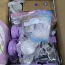 Button Maker Machine Multiple Sizes, 1+1.25+2.25 inch Installation-Free Pin Maker Machine, Ideal Pin Press for Kids DIY with Free 300 Sets 25+32+58mm Button Making Supplies(Purple)