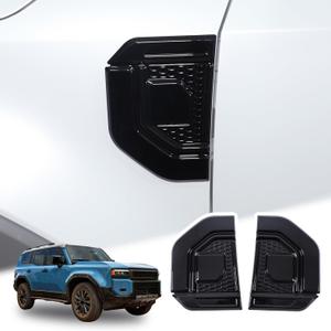 Car Fender Air Vent Trim Sticker Compatible with Toyota Land Cruiser Prado 250 J250 LC250 /Le-x-us 2024 2025,Car Side Vent Cover Hood Intake Bezel Trim,Side Scoop Hood Sticker Car Exterior Accessories (Black)