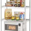 Golpart 5 tire Shelves Storage Wire Shelving Unit Metal Shelf Adjustable Organizers Storage Shelving with Wheels for Bathroom Laundry Room Kitchen Pantry12D x 22W x 69H White