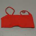 Comper Women's Sports Bra with Thin Straps Stretchy Wirefree Workout Bras Lightweight Workouts Bralette with Removable Pads (Red-S)