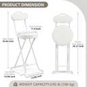 Folding Stool,24 Inch Portable Folding Bar Stool Chair,Foldable Collapsible High Stools with Handle for Adults Kitchen Island,White,1pcs, Set of 1;24"